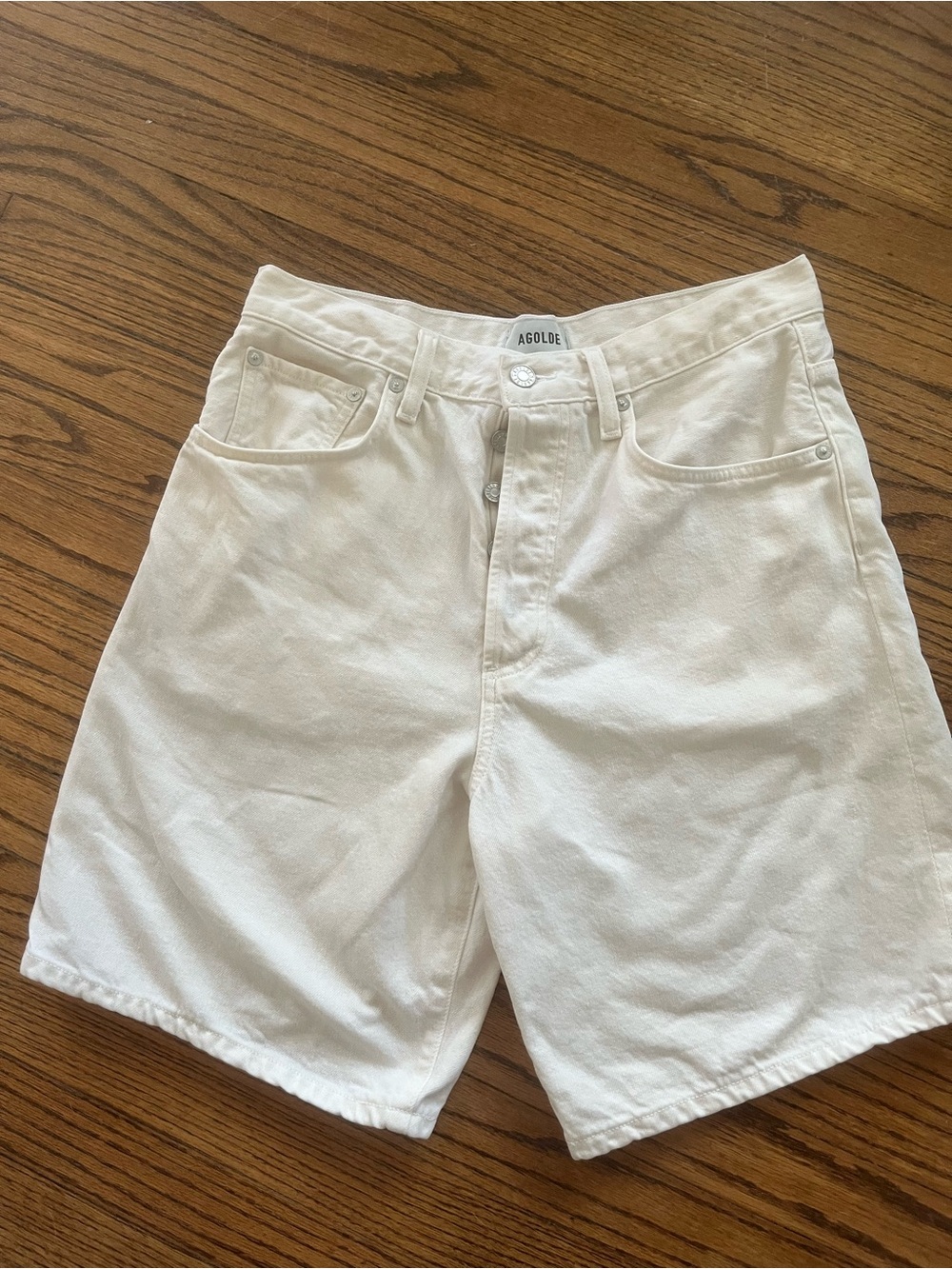 Agolde White Women’s Denim Shorts